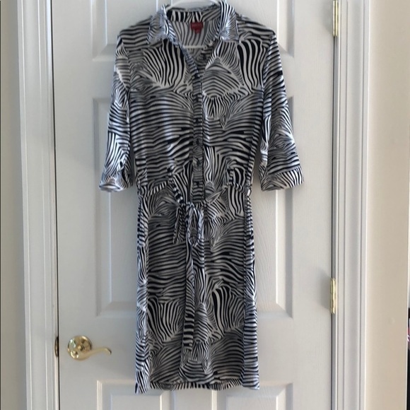 Merona Dresses & Skirts - Black White Striped Dress
